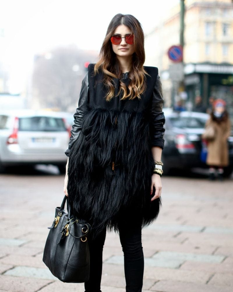 Faux fur vest