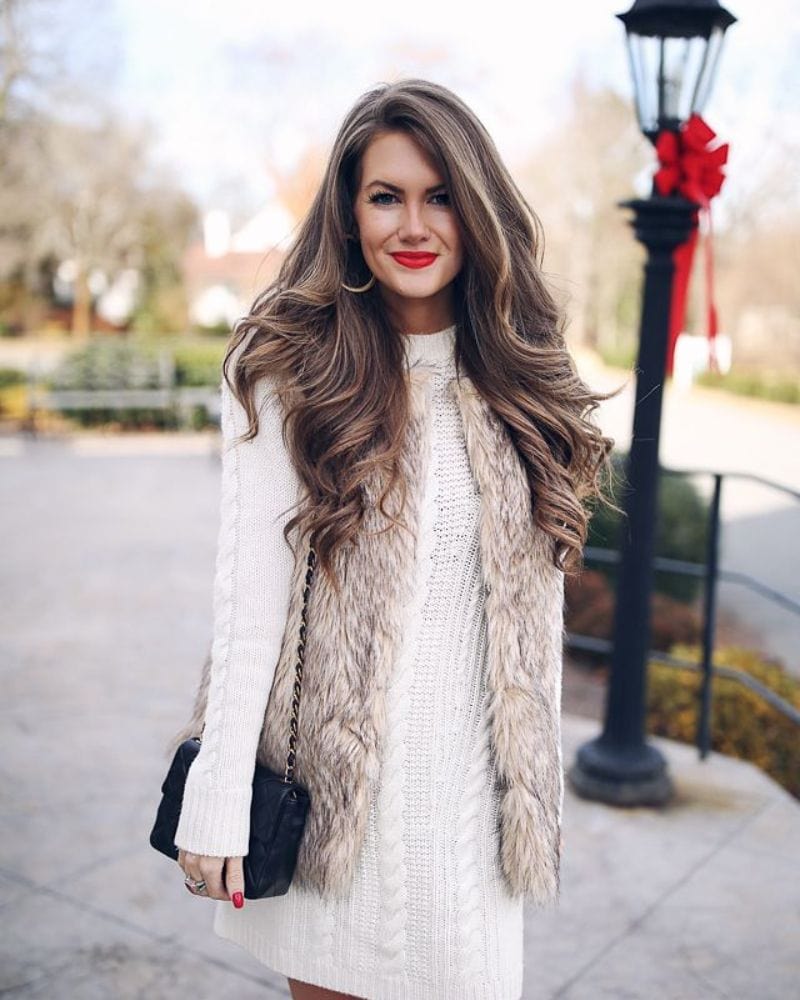 Faux fur vest