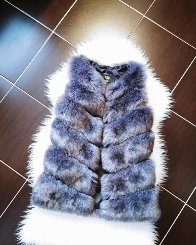 short faux fur vest