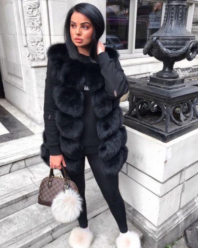 real fur vest