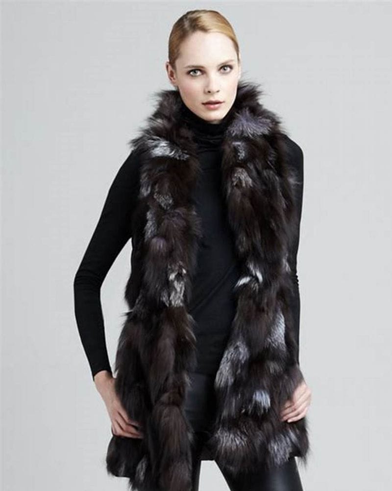 winter faus fur vest