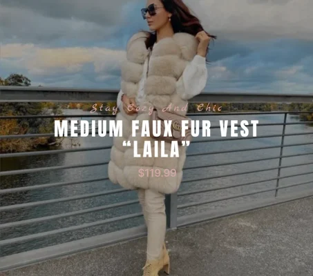 medium faux fur vest laila by myfurvest