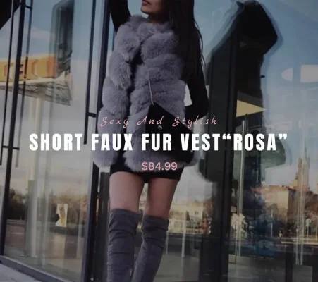 short faux fur vest laaila by my fur vest